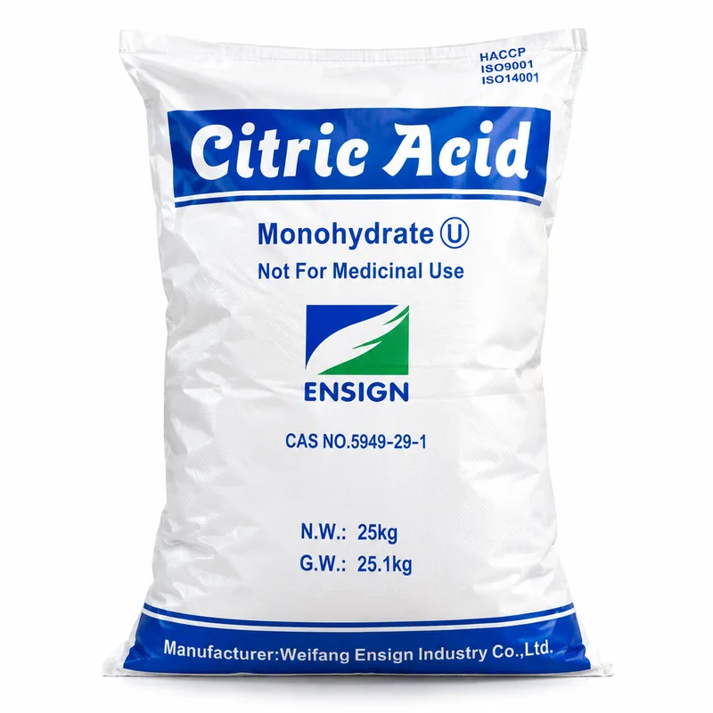 Ensign Citric Acid Monohydrate 25 KG – Industrial Grade