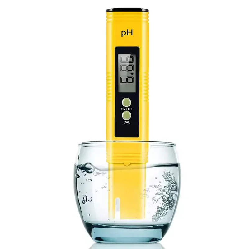 Digital pH Meter Pen-Type Water Quality Tester with LCD Display – Yellow