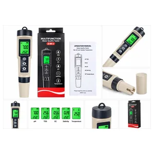 5 In 1 Digital Water Quality Tester for TDS EC pH Salinity & Temperature