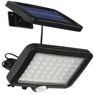 Outdoor Solar LED Flood Light with Separate Solar Panel – Black